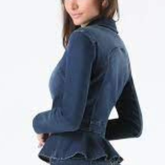 💥SPECTACULAR💥 Bebe Vintage Denim Band Blazer - Picture 8 of 10